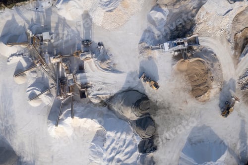 Preview: Aerial photo documentation of a factory for the preparation of building materials