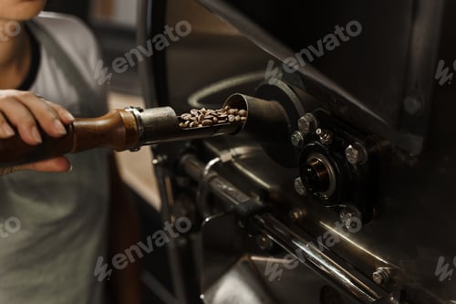 Preview: Coffee roasting production with hot fried grains