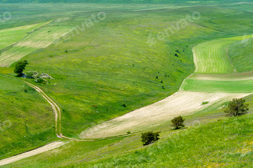 Preview: Piano Grande di Castelluccio, mountain and rural landscape