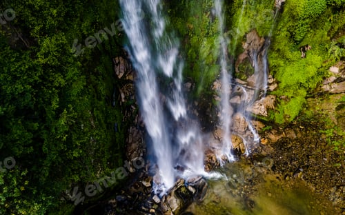 Preview: aerial view of waterfall