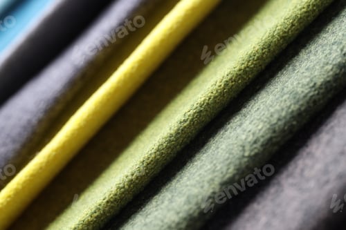 Preview: Colorful Abstract Fabrics in Green Yellow and Gray