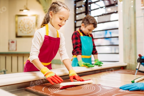 Preview: Little girl and boy learn to make caramel