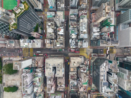 Preview: Mong Kok, Hong Kong, 18 January 2022: Top view of Hong Kong city