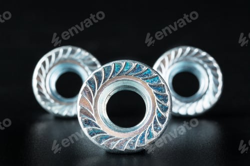Preview: Bolts on black background