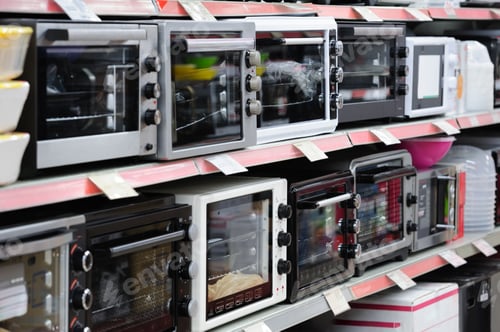 Preview: Brand new gas stove panels at appliance store