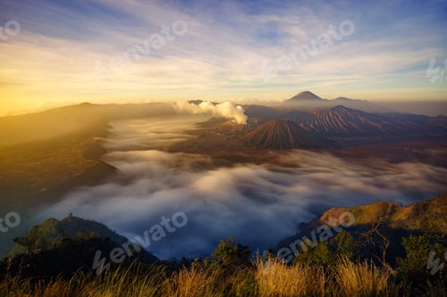 Preview: Bromo volcano at sunrise, East Java, Indonesia