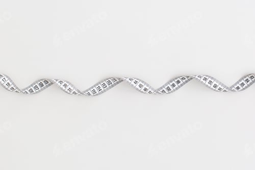 Preview: Measuring tape on white background