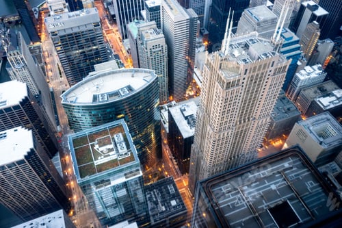 Preview: Aerial shot of the Streets of Chicago, United States.