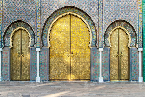 Preview: Gates with Moorish details on the The Royal Palace in Fez