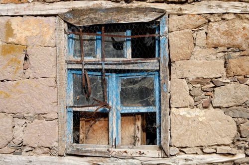 Preview: stone house and broken window