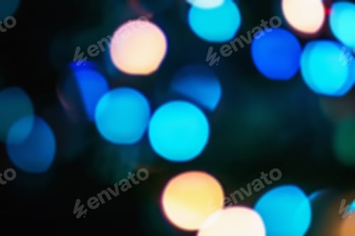 Preview: Background Abstract- Bokeh Blurry. Defocused- Festive Party. New Year- Beautiful Spark.