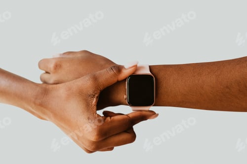 Preview: Closeup of a smartwatch on a wrist