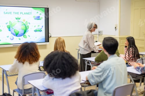 Preview: Teacher Discussing Ecology with Students in Classroom