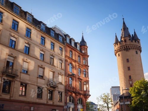 Preview: Frankfurt am Main, Germany - May 5, 2023: beautiful center of German city