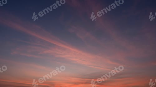 Preview: landscape of bright red and orange sunrise sky