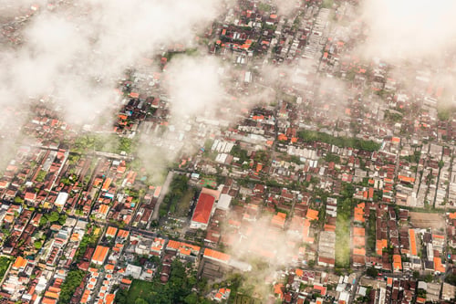 Preview: Aerial photo shot from plane flying from Bali to Singapore