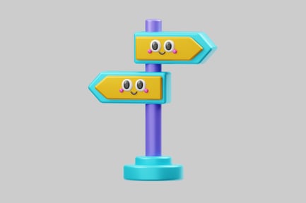 Preview: Cartoon direction signpost