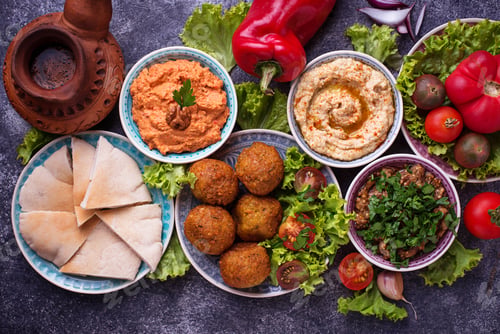 Preview: Selection of Middle eastern or Arabic dishes.
