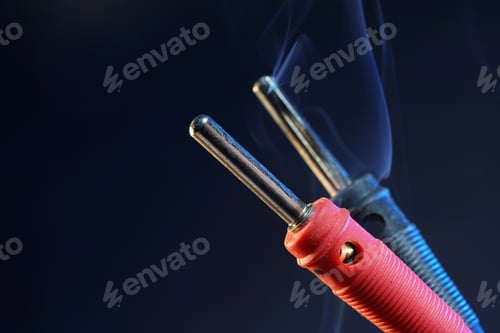Preview: Closeup shot of circuit testers