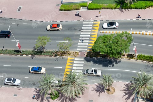 Preview: Aerial view on the road from Jumeirah Lake Towers in Dubai, UAE