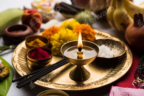 Preview: Pooja elements for worshipping Hindu God
