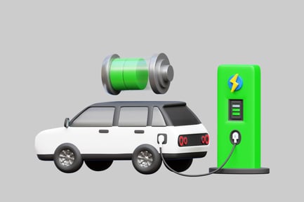 Preview: Electric Vehicle Charging Station With Battery