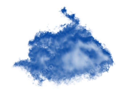 Preview: Blue smoke on a white background