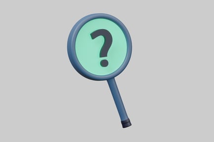 Vorschau: Lupe mit Fragezeichen.