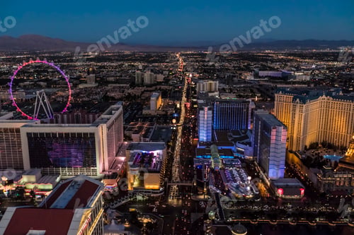 Preview: The Strip at night, Las Vegas, Nevada, USA