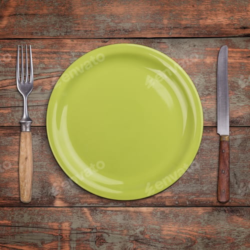 Preview: Green empty plate
