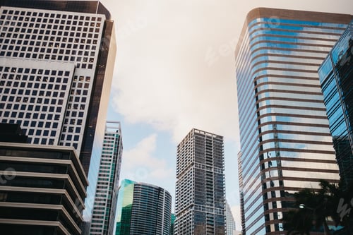 Preview: Skyscrapers on street of metropolis