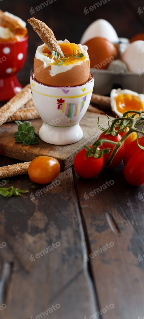 Preview: Soft-boiled egg with crisp bread