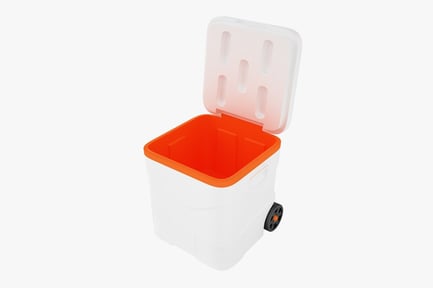 Preview: Portable Rolling Ice Cooler with Lid