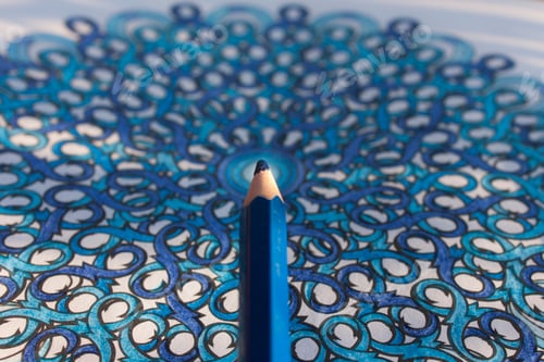 Preview: Beautiful blue mandala