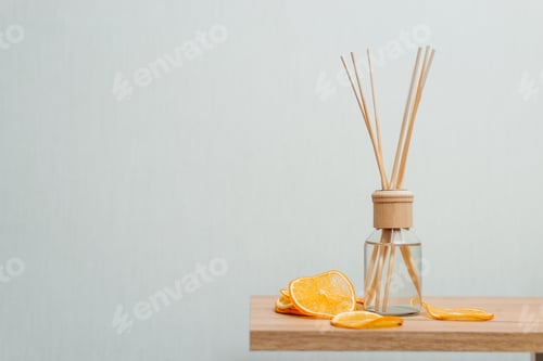Preview: Citrus reed diffuser home on white background