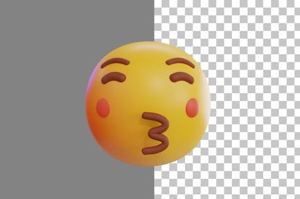 Preview: Kissing Emoji 3D Icon