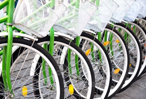 Preview: Row of bicycles for rent