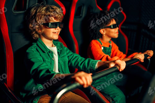 Preview: Kids having fun on a carnival Carousel