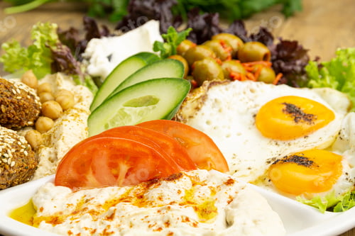 Preview: Traditional arabic breakfast, close up