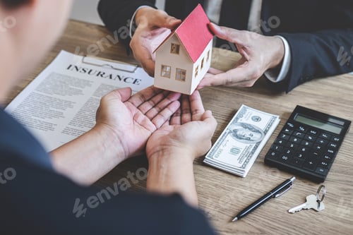 Preview: Estate agent broker reach contract form and presentation to client signing agreement contract real