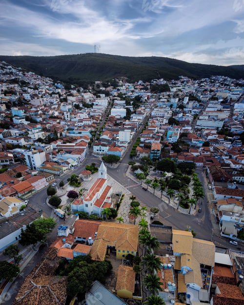Preview: Aerial view of the city of Caetite, Bahia, Brazil