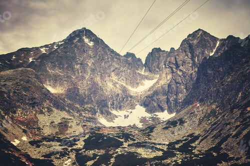 Preview: Color toned picture of Lomnicky peak, Slovakia.