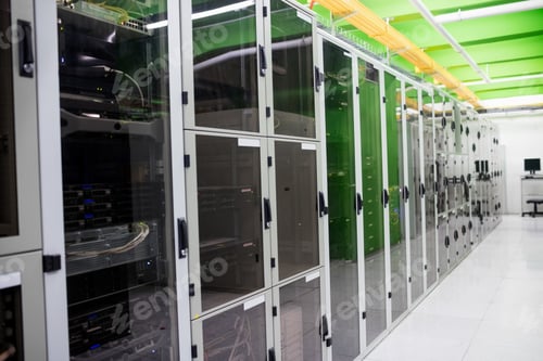 Preview: Hallway with a row of servers