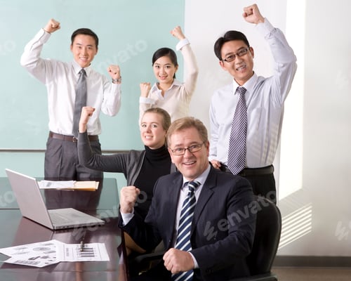 Preview: Businesspeople cheering
