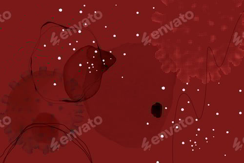 Preview: Abstract Red Background with Circles and Dots