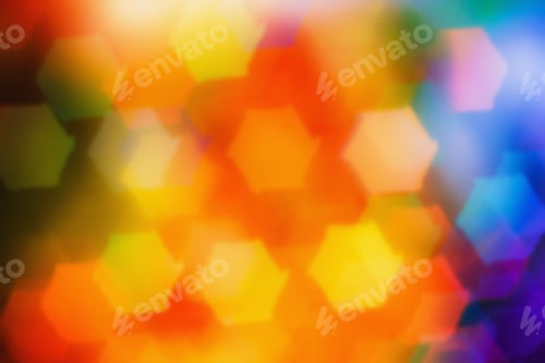 Preview: Abstract Outline Of Light- Colored Circles Bokeh. Blurred Background