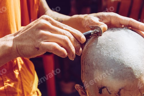 Preview: The ceremony of shaving the hair, Buddhist Ordination