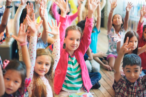 Preview: Happy diverse young school kids