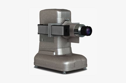 Preview: Mobile film projector with mounted lens