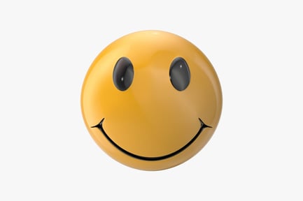 Visualização: Rosto circular com traços estilizados